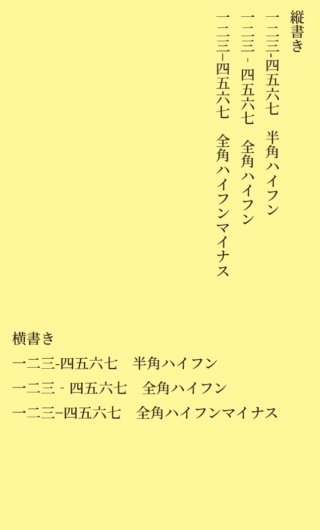 可変テキストの縦書き住所のハイフンを左右中央に表示させたい コーデンベルク サービスデスク